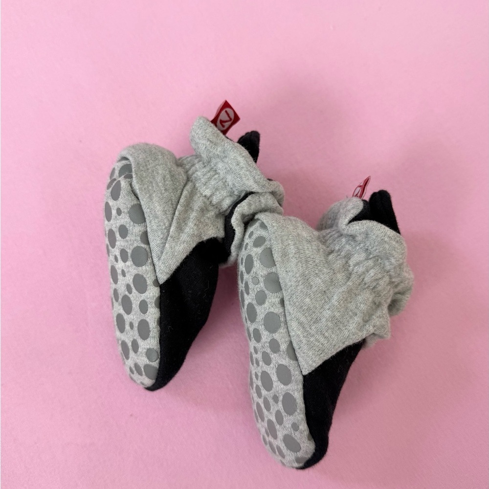 Gray and Black Baby Booties - Picture 8 of 9